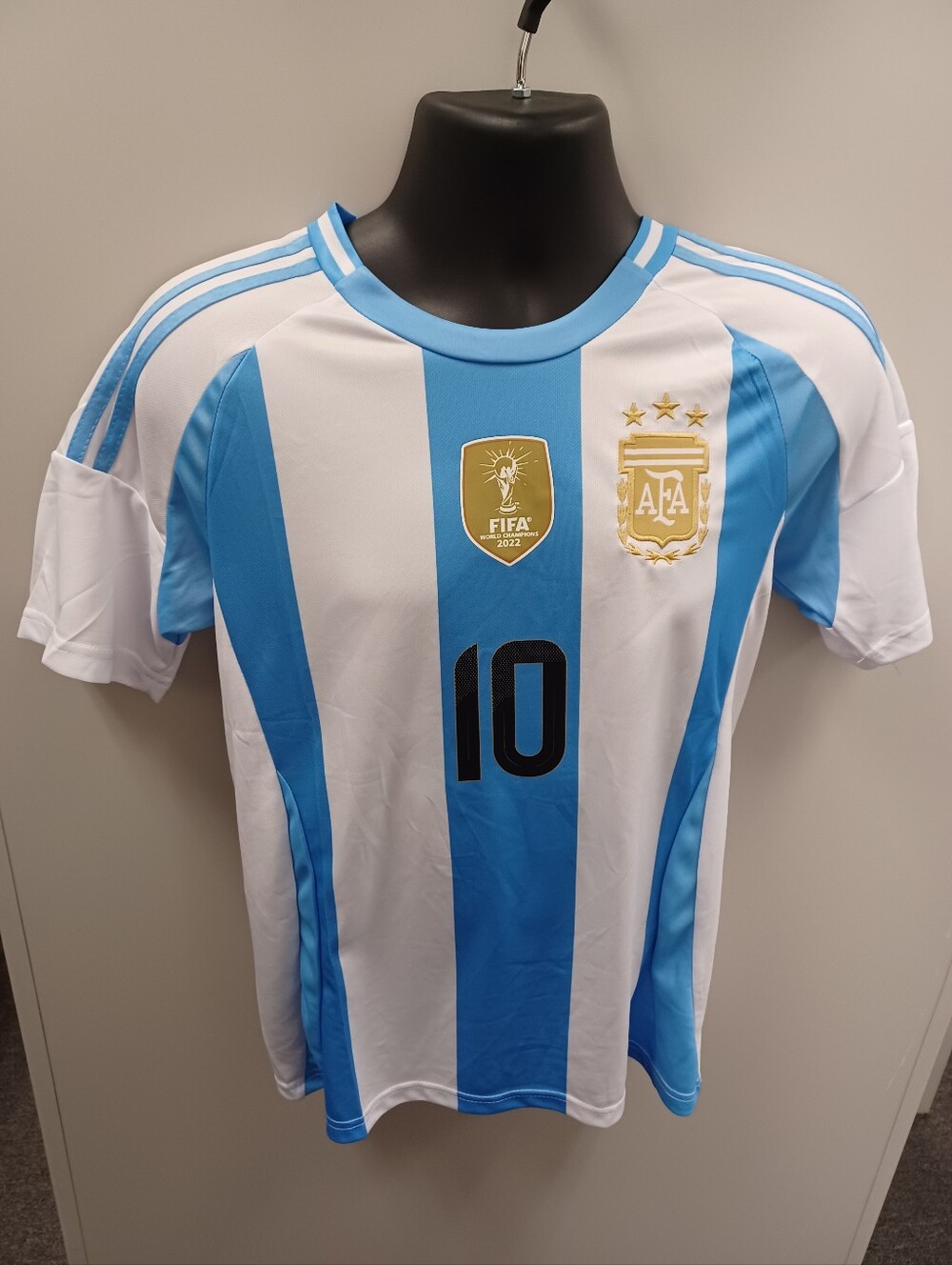 Argentina #10 Blue & White Soccer Jersey with Patch